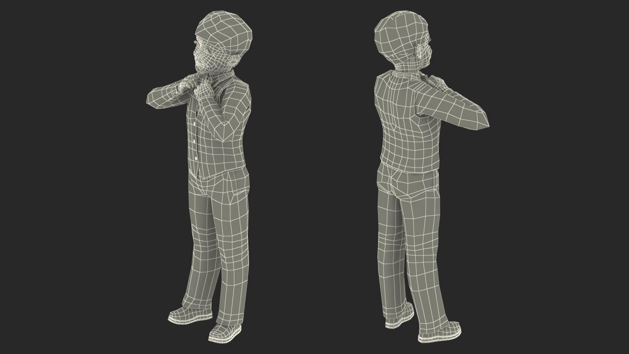 3D Child Boy Party Style Pose