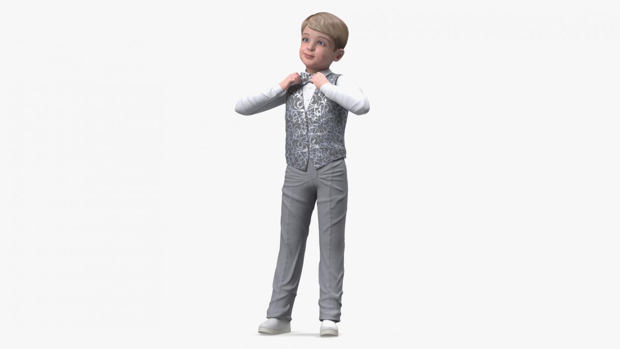 3D Child Boy Party Style Pose