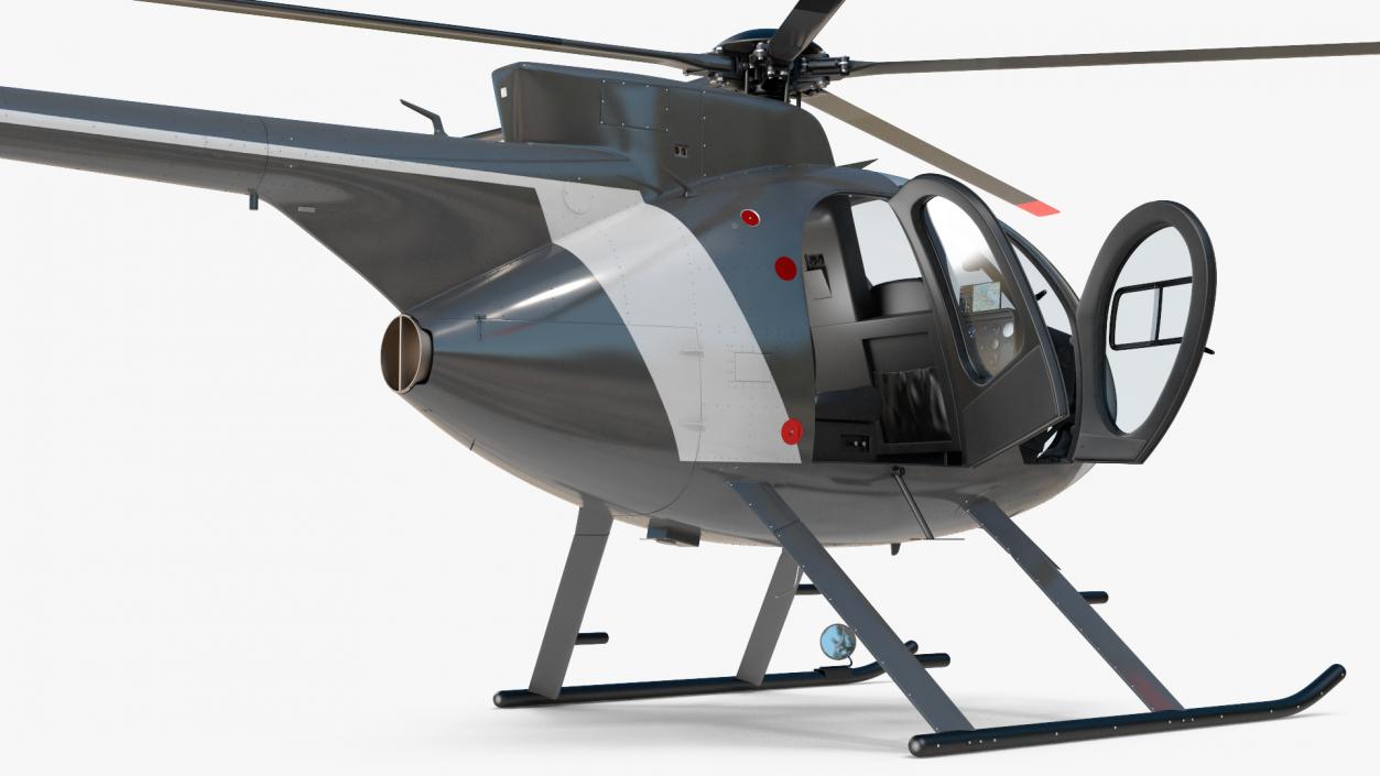 3D model Light Utility Civilian Helicopter Rigged