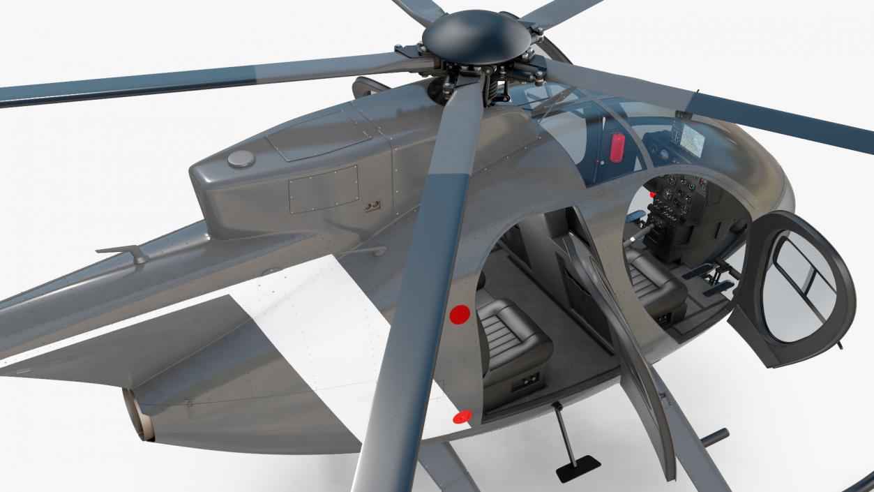 3D model Light Utility Civilian Helicopter Rigged