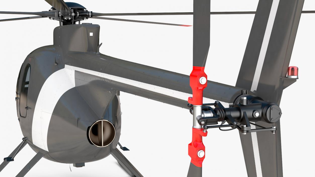 3D model Light Utility Civilian Helicopter Rigged