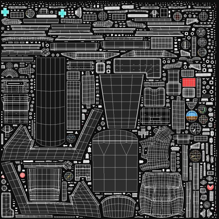 3D model Synchropter Helicopter Cockpit