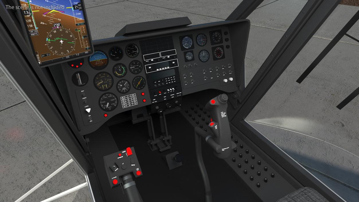 3D model Synchropter Helicopter Cockpit