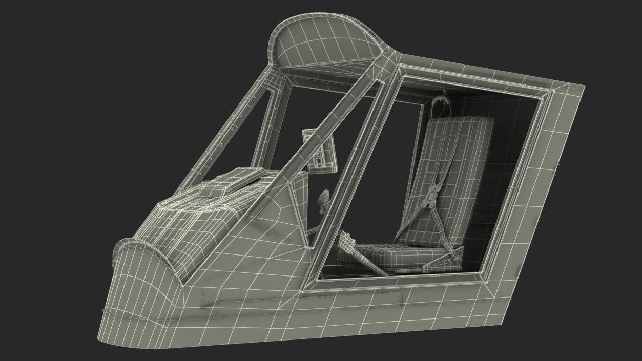 3D model Synchropter Helicopter Cockpit