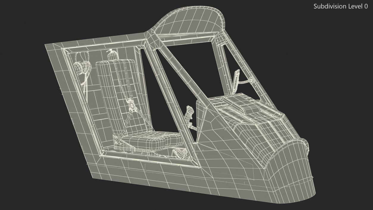 3D model Synchropter Helicopter Cockpit