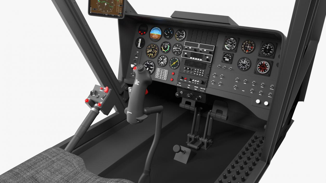 3D model Synchropter Helicopter Cockpit