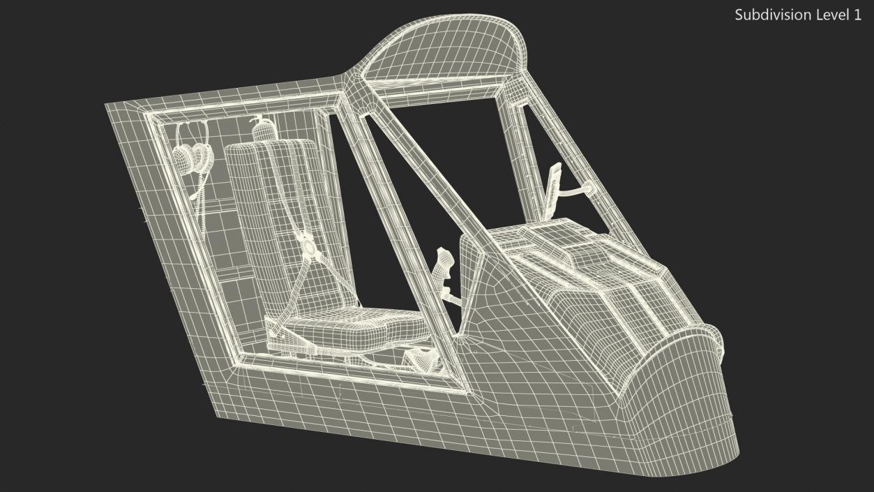 3D model Synchropter Helicopter Cockpit