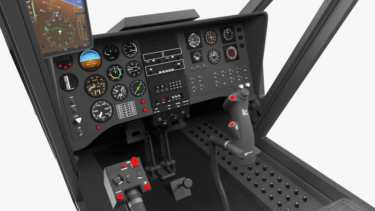 3D model Synchropter Helicopter Cockpit