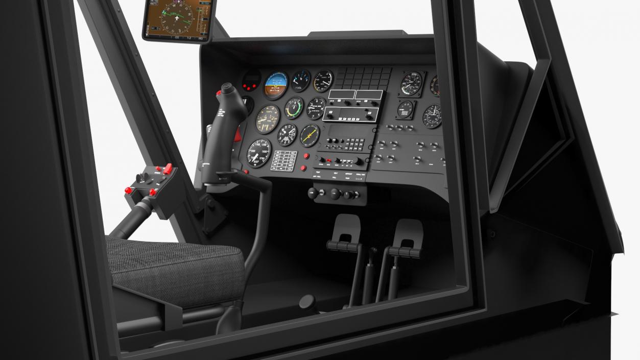 3D model Synchropter Helicopter Cockpit