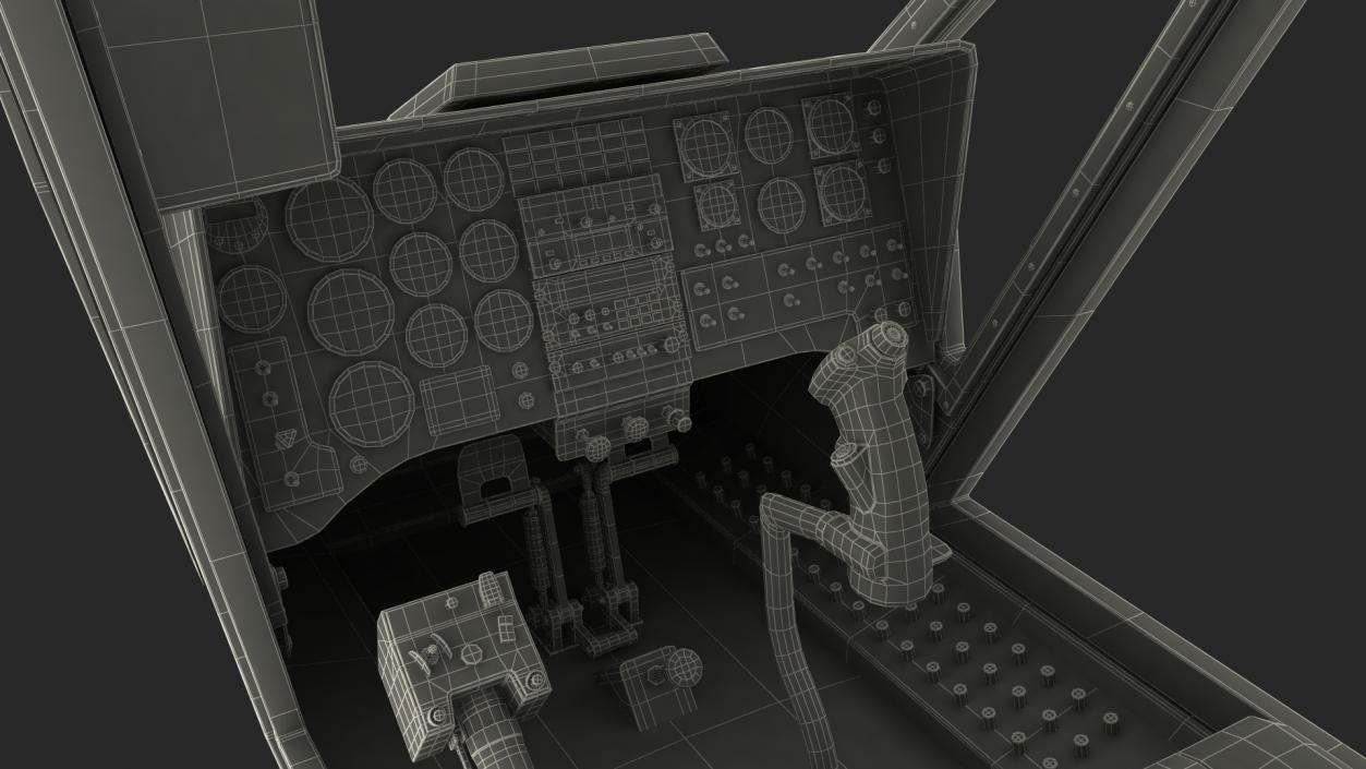 3D model Synchropter Helicopter Cockpit