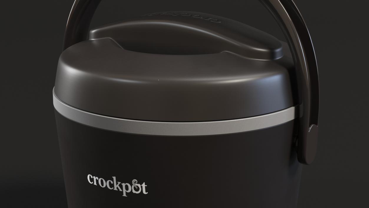 3D Electric Lunch Box Crockpot Black model