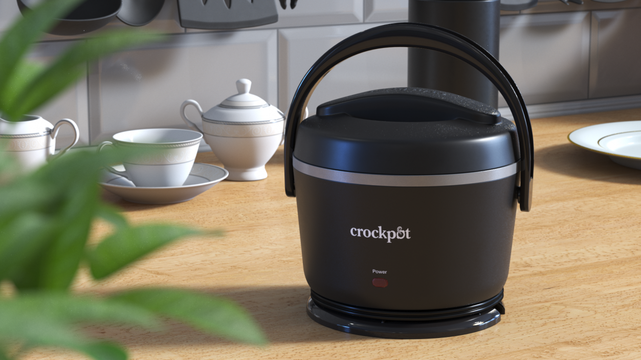 3D Electric Lunch Box Crockpot Black model