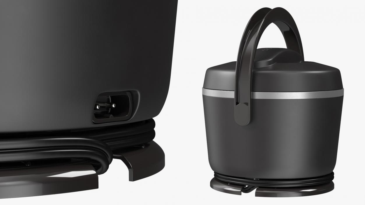 3D Electric Lunch Box Crockpot Black model