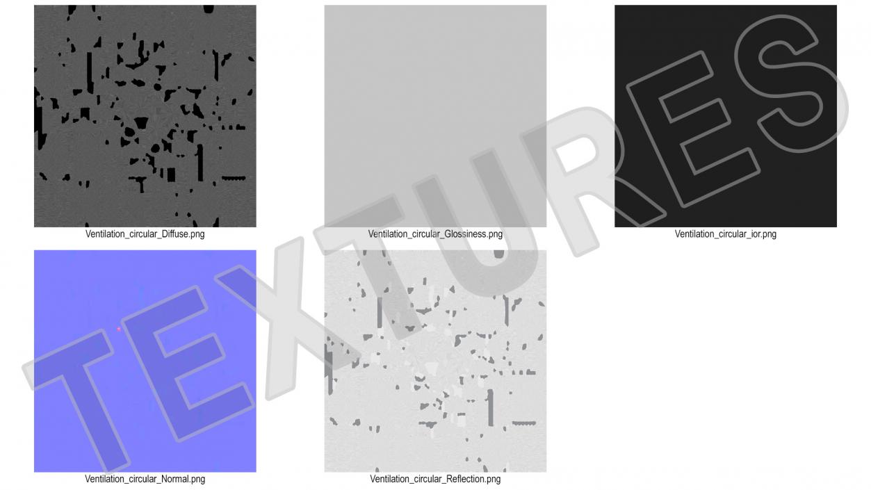 3D model Ventilation Shaft Pipe System Components