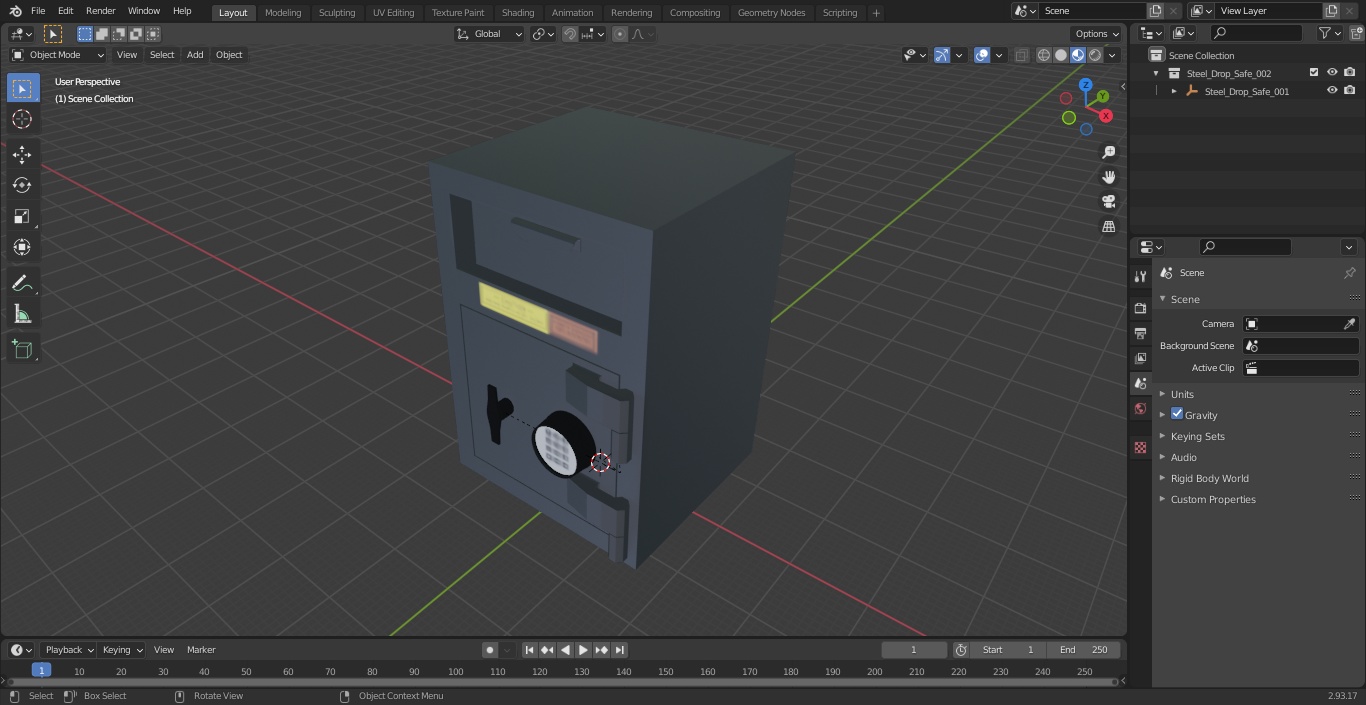 3D model Steel Drop Safe