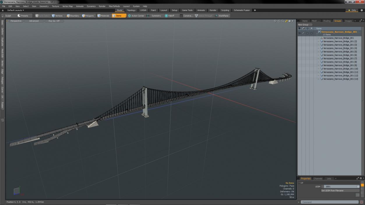 3D model Verrazzano Narrows Bridge