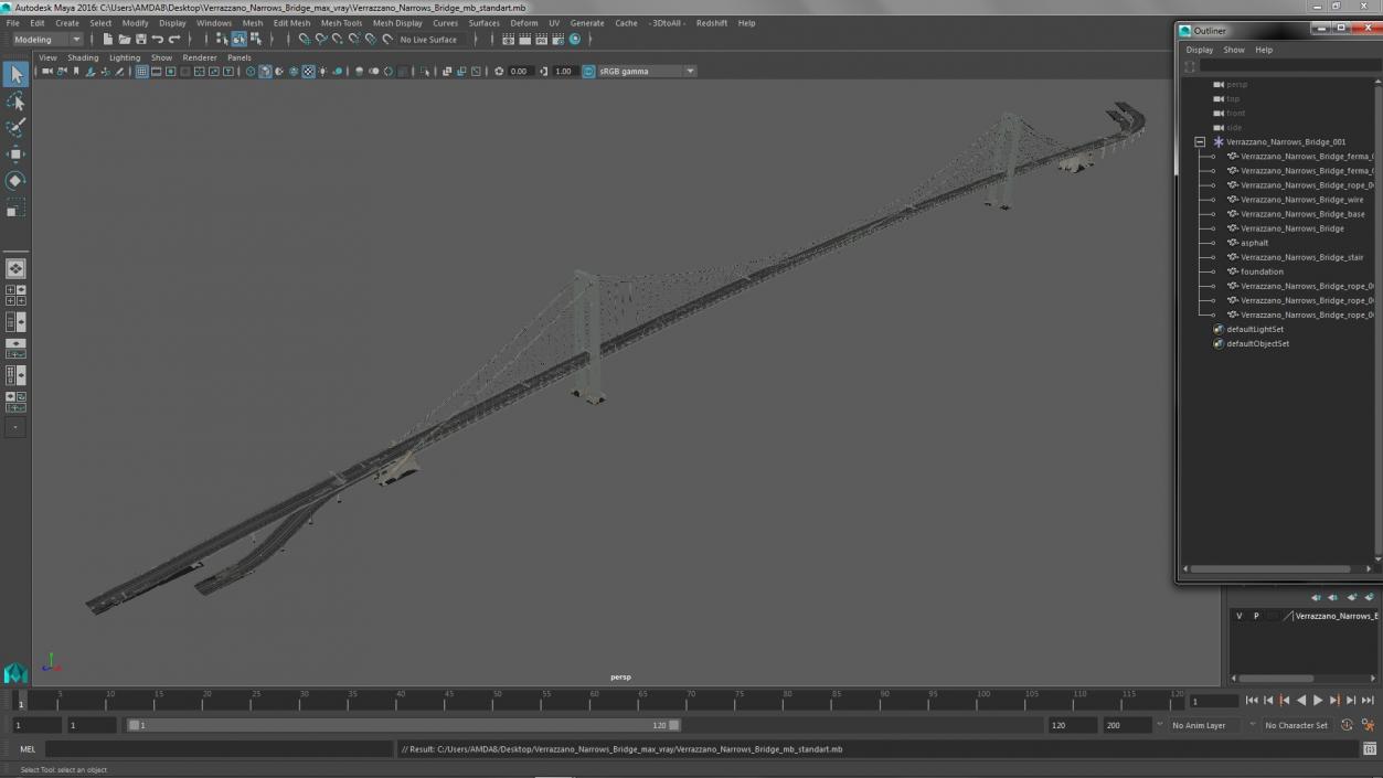 3D model Verrazzano Narrows Bridge