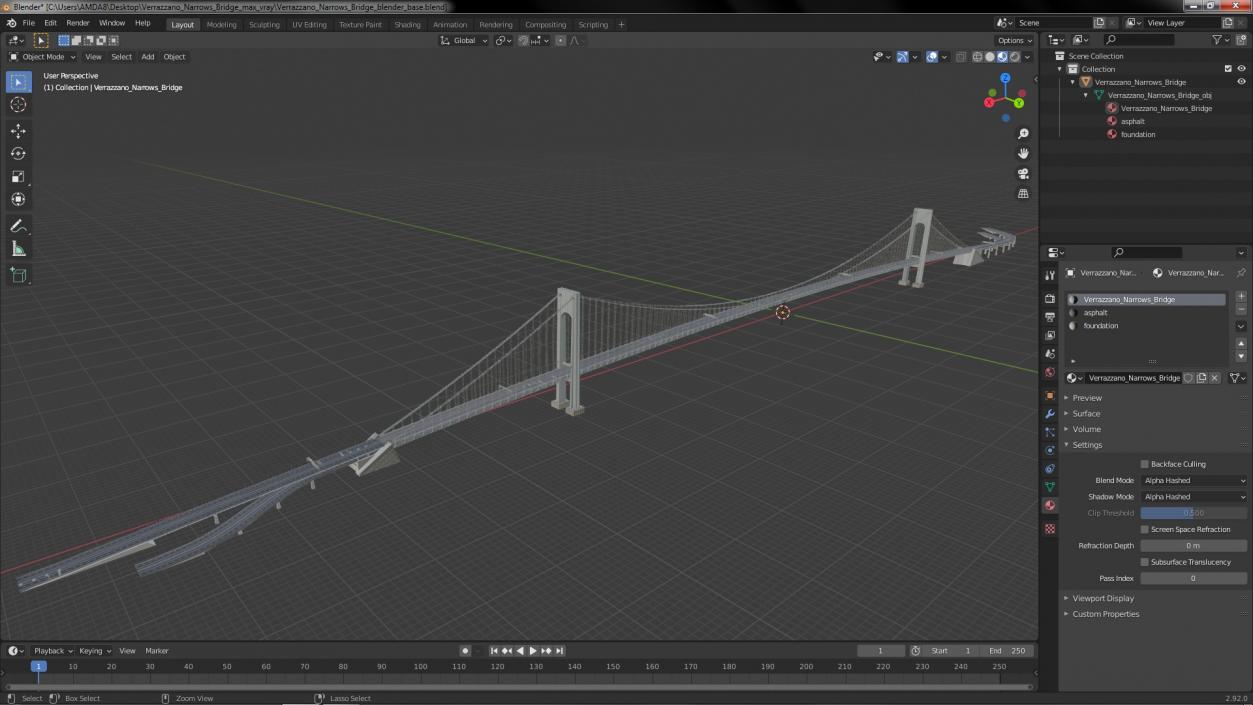 3D model Verrazzano Narrows Bridge