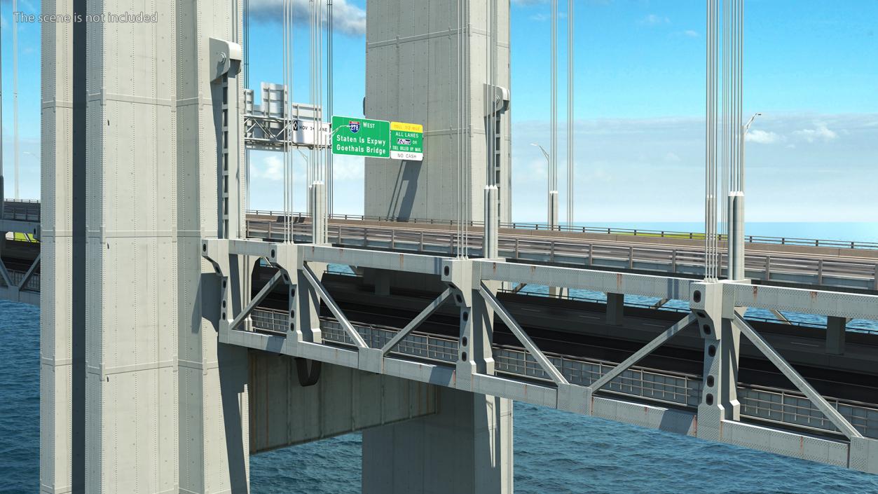 3D model Verrazzano Narrows Bridge