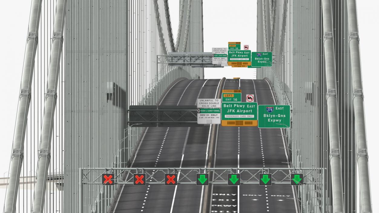 3D model Verrazzano Narrows Bridge