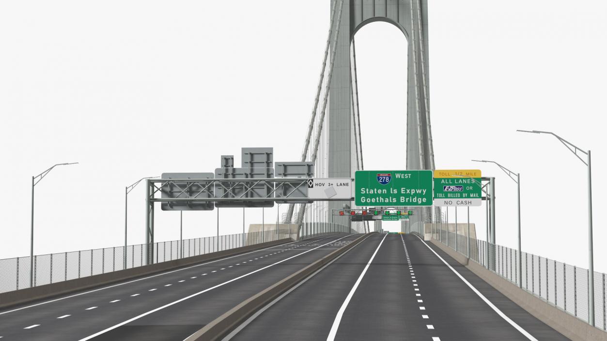 3D model Verrazzano Narrows Bridge