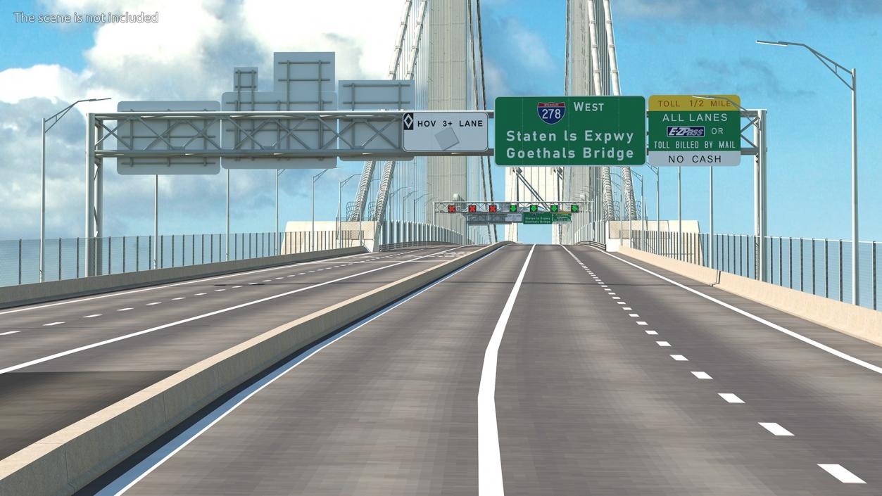 3D model Verrazzano Narrows Bridge