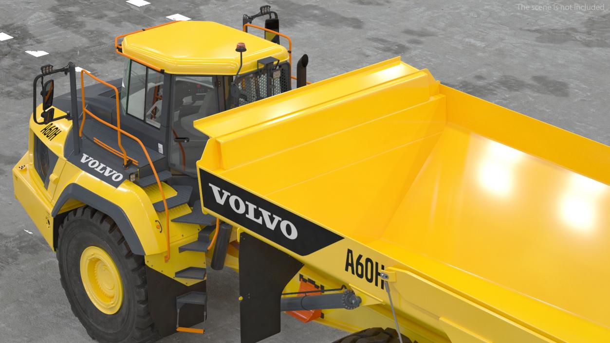 3D Volvo A60H Truck Rigged model