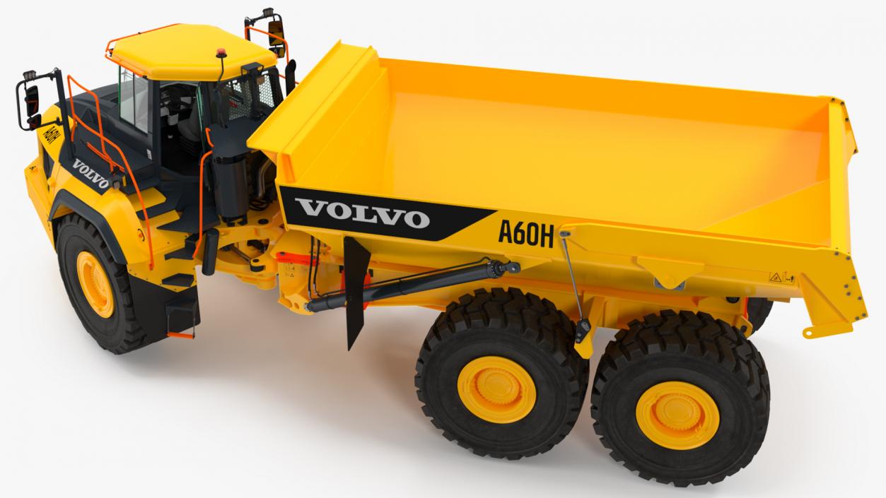 3D Volvo A60H Truck Rigged model