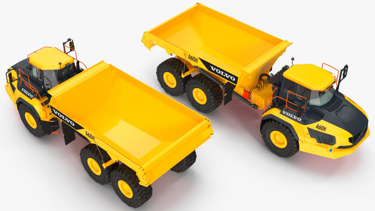 3D Volvo A60H Truck Rigged model