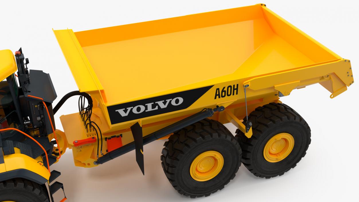 3D Volvo A60H Truck Rigged model