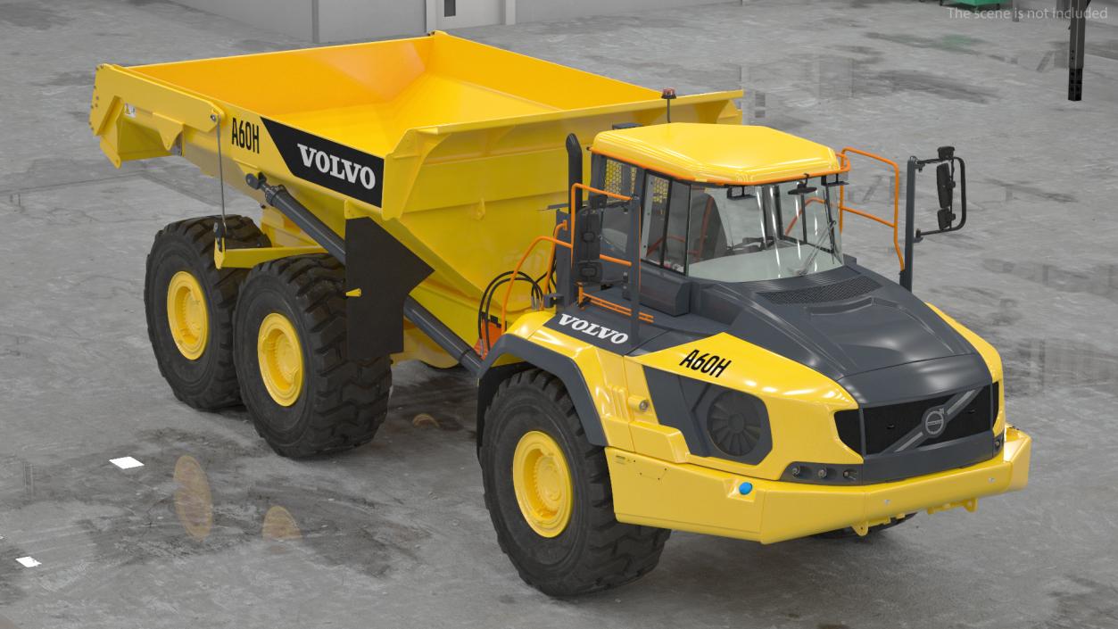 3D Volvo A60H Truck Rigged model