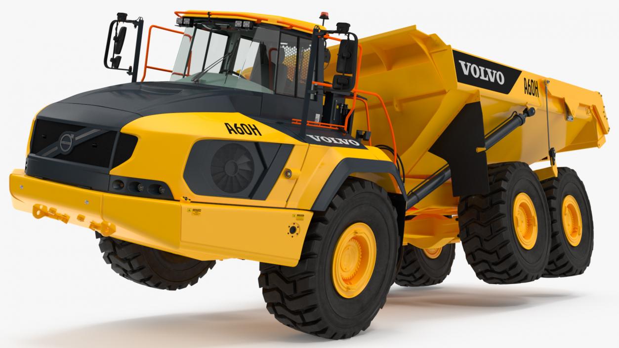 3D Volvo A60H Truck Rigged model