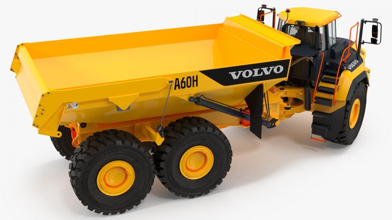 3D Volvo A60H Truck Rigged model