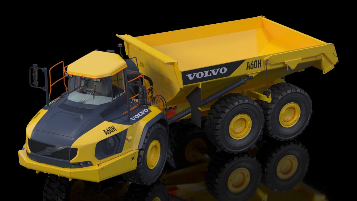 3D Volvo A60H Truck Rigged model