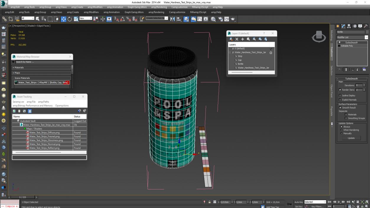 3D model Water Hardness Test Strips Jar