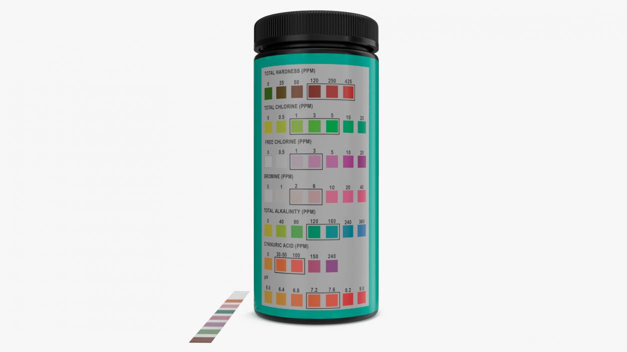 3D model Water Hardness Test Strips Jar