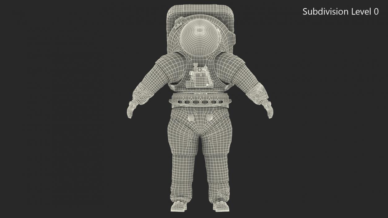 3D Female Astronaut NASA xEMU Spacesuit Rigged model