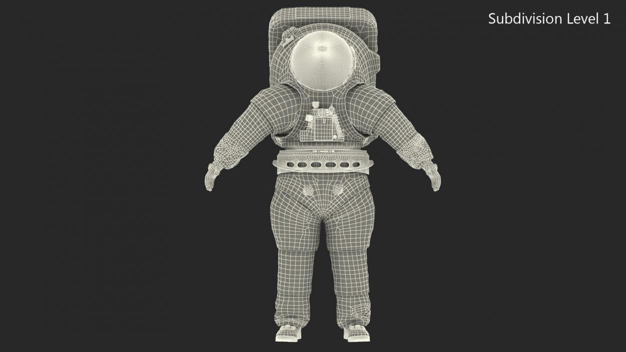 3D Female Astronaut NASA xEMU Spacesuit Rigged model