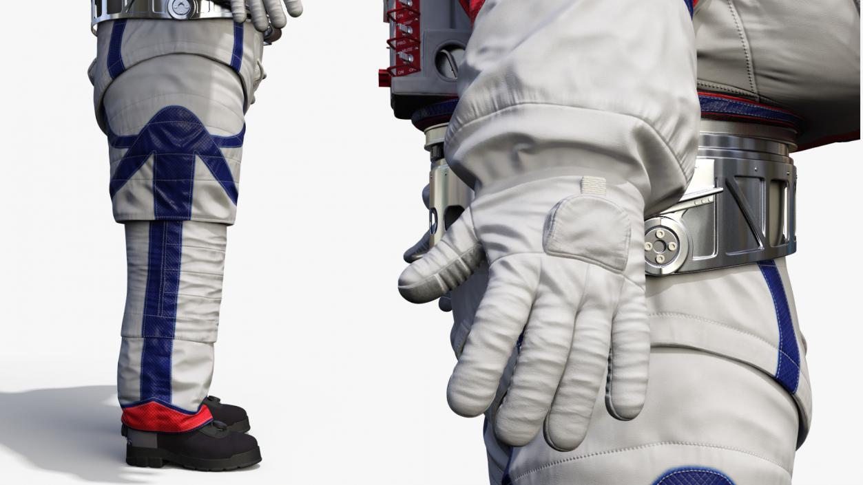 3D Female Astronaut NASA xEMU Spacesuit Rigged model