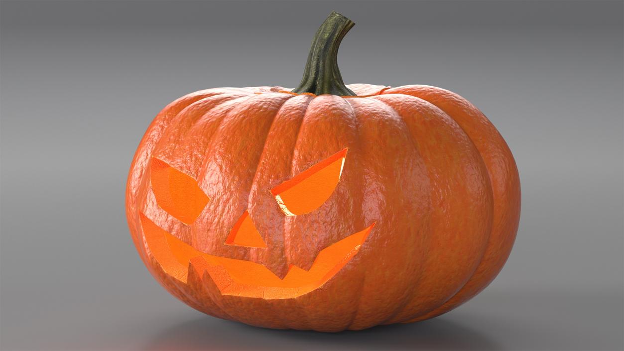 3D Scary Halloween Pumpkin model