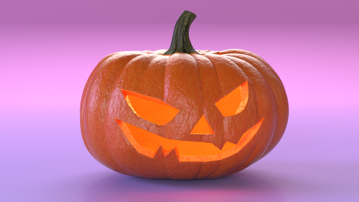 3D Scary Halloween Pumpkin model