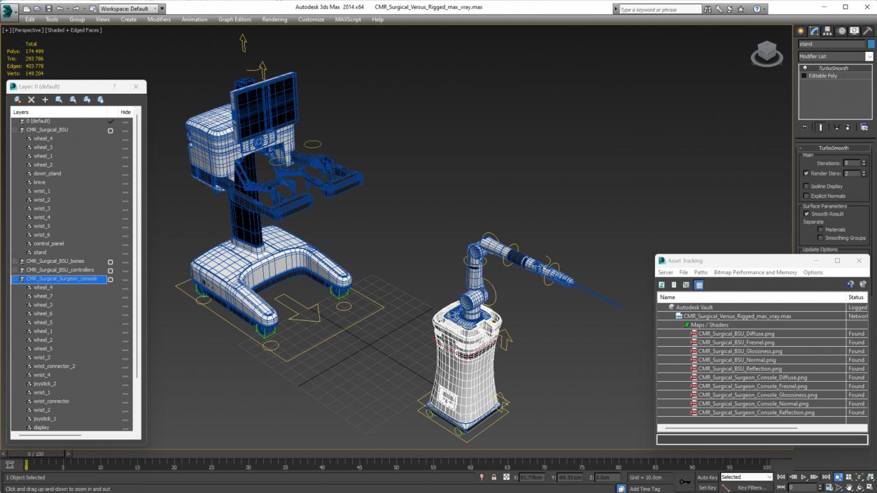 3D CMR Surgical Versus Rigged