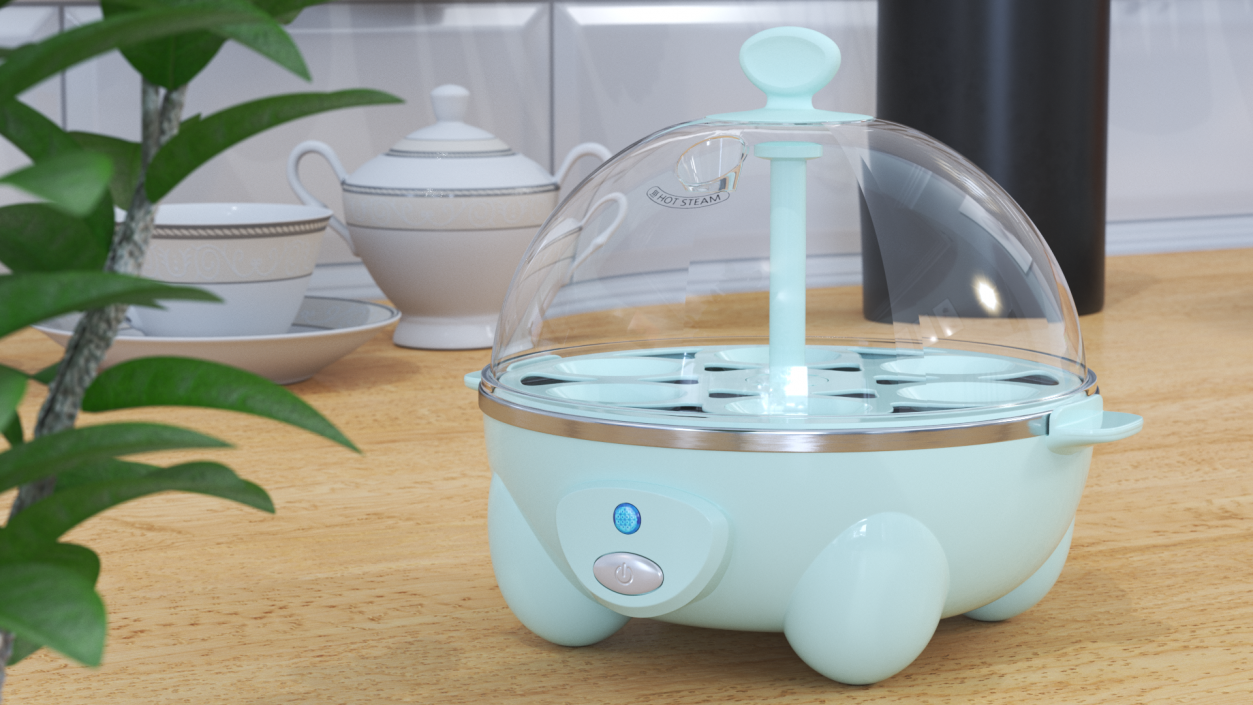 3D model Turquoise Egg Cooker