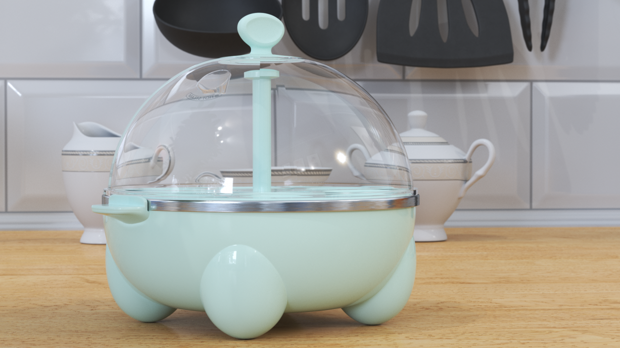 3D model Turquoise Egg Cooker