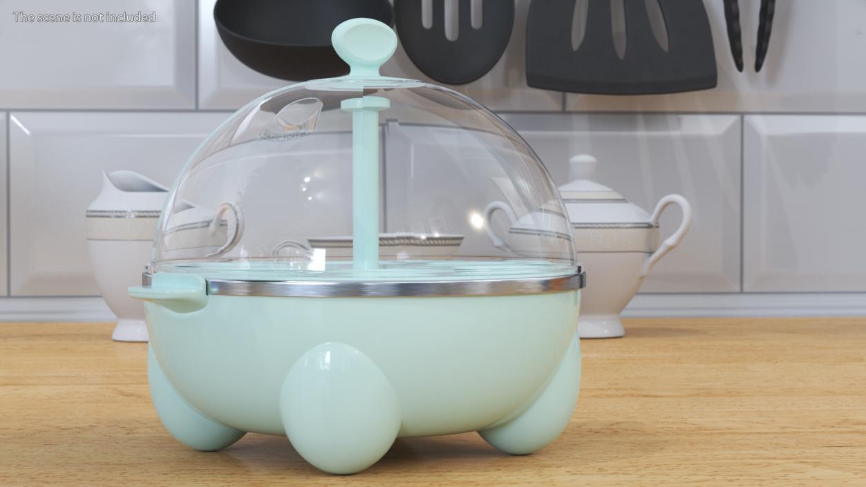 3D model Turquoise Egg Cooker