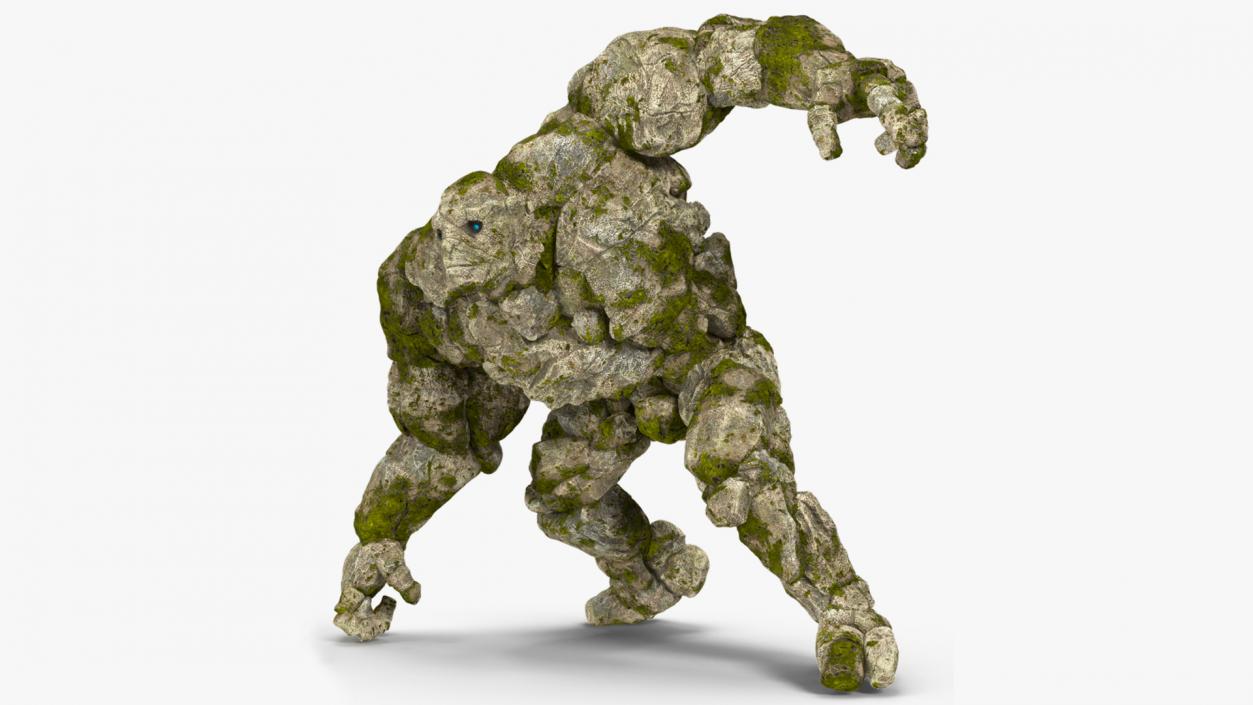 Character Stone Golem Rigged for Cinema 4D 2 3D model