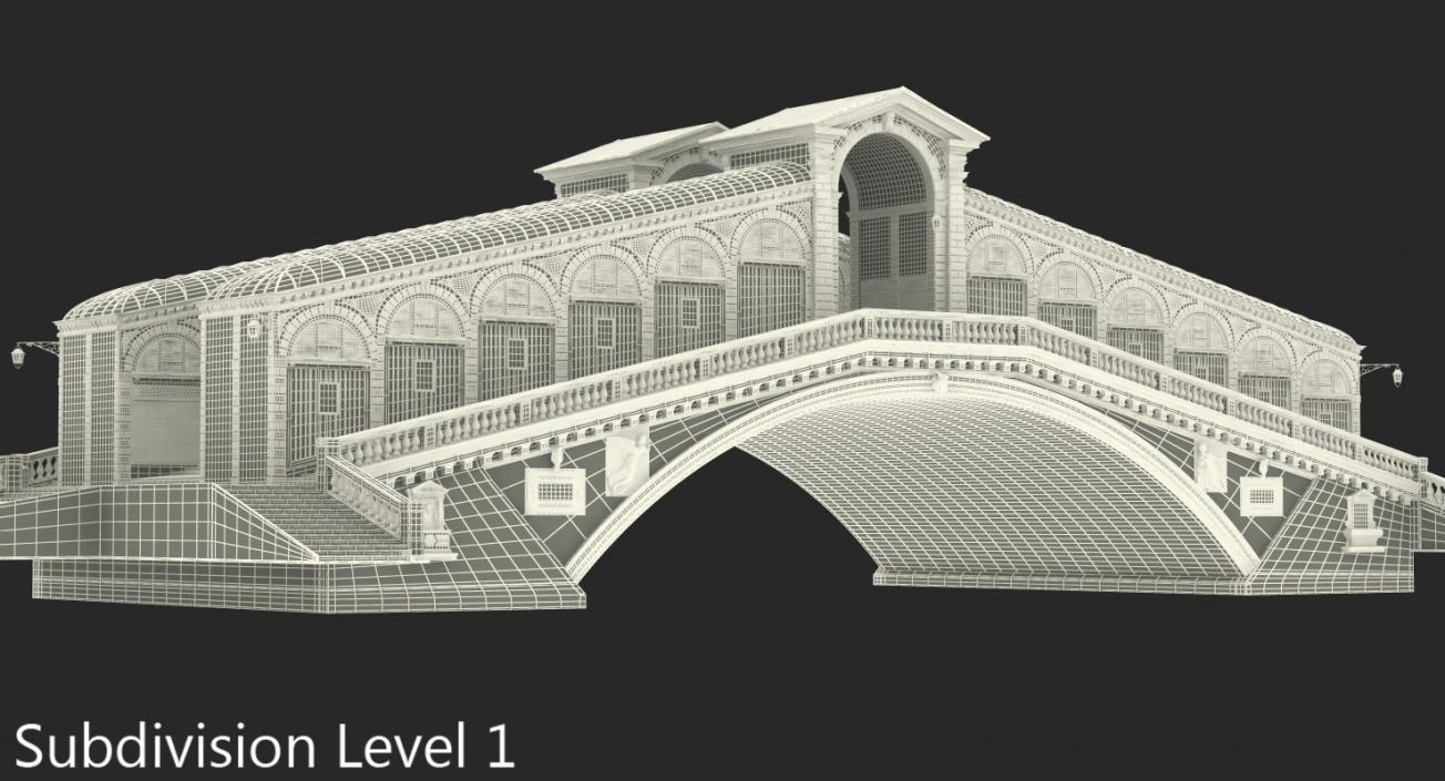 3D model Rialto Bridge Venice