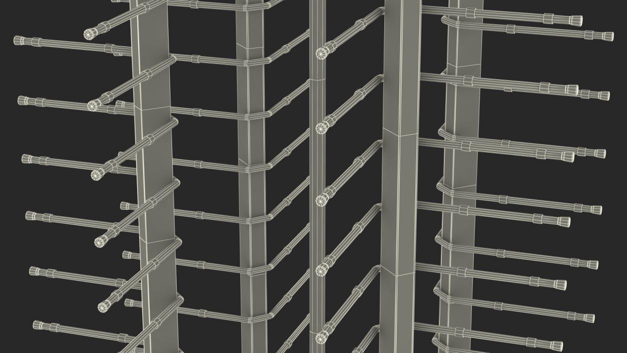 Stainless Steel Professional Plate Rack 3D model