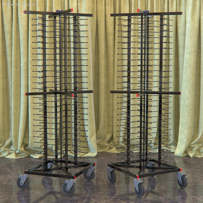 Stainless Steel Professional Plate Rack 3D model