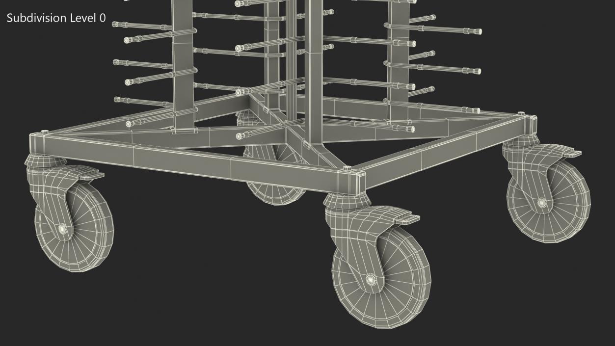 Stainless Steel Professional Plate Rack 3D model